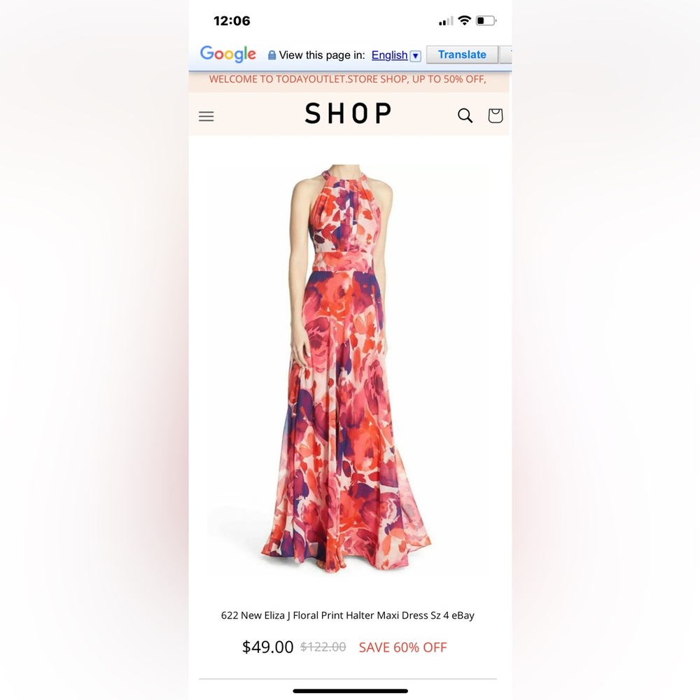 Eliza j halter maxi